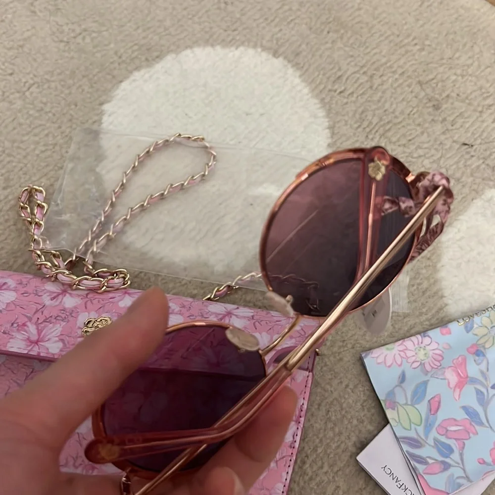 NWT LoveShackFancy Hawkins 58MM Round Sunglasses
